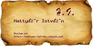 Hattyár István névjegykártya