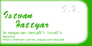 istvan hattyar business card